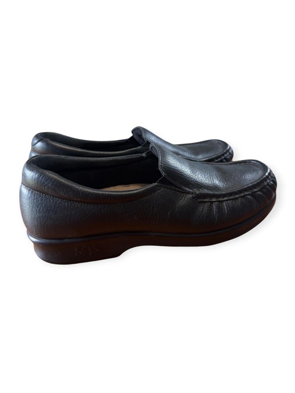 SAS Tripad Comfort Black Pebble Leather Slip-On Loafer Shoes Women's US 7 W - Picture 4 of 9